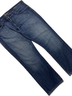 Fidelity Men's Dark Blue Relaxed Straight Jeans
